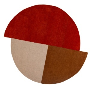 Covor rotund Mia Segment Caramiziu 200x200 cm, Flair Rugs - Img 2