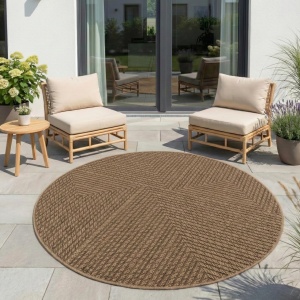 Covor rotund Timber V4 Bej 200x200 cm - Img 3