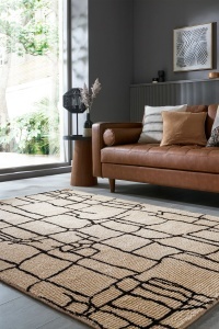 Covor Theo Circular Knit Crem 200x300 cm, Flair Rugs
