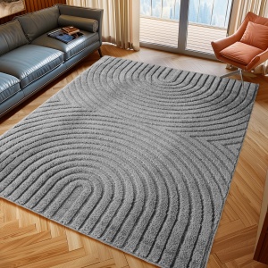 Covor traversa Art boho V2 Argintiu 80x150 cm - Img 3