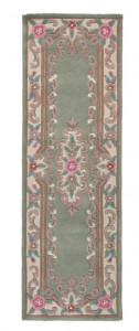 Covor traversă Aubusson Verde 67X210 cm, Flair Rugs - Img 2