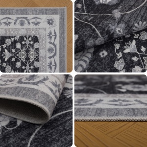 Covor Traversa INKA V6 Negru 80x150 cm - Img 3