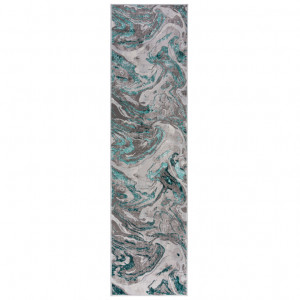 Covor traversă Marbled VERDE SMARALD 80X300 cm, Flair Rugs - Img 2
