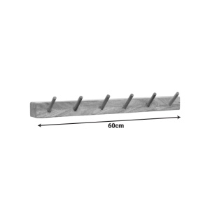 Cuier de perete, Hokkie, Natural, 11x60x10 cm - Img 3