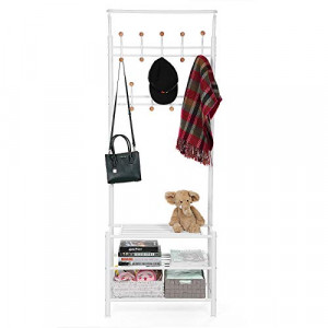Cuier, Songmics, Alb, 187x68.8x35.2 cm - Img 3