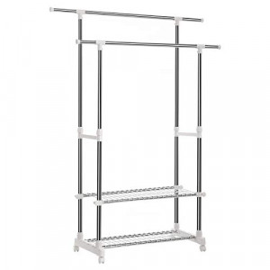 Cuier stender, Songmics, Alb, 85x(90-154 cm)x42x95-172 cm - Img 2