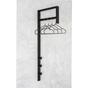 Cuier Trento, Negru, 30x3x82 cm