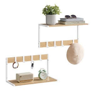 Cuier Vasagle, LCR830W09, Natural, 50 x 24.2 x 26.5cm - Img 2