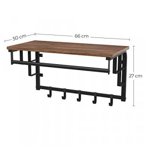 Cuier, Vasagle, Negru, 66x30x27 cm - Img 4