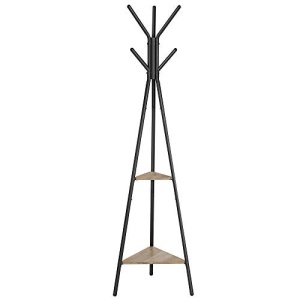 Cuier, Vasagle, Negru-Ivoar, 50x50x179 cm - Img 2