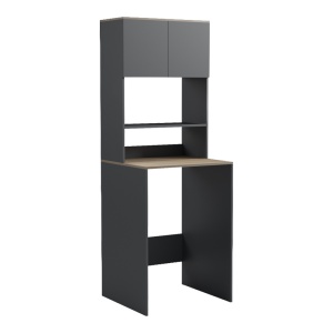 Dulap baie masina de spalat, Chaxe, Pako, Antracit 65x32.5x183.6 cm - Img 3