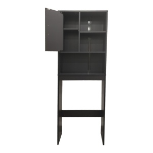 Dulap baie masina de spalat Tazien Gri inchis 60x24x168.5 cm - Img 2