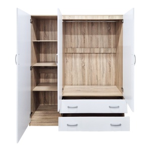 Dulap cu 2 usi, Alvia, Alb, 150x51x180 cm - Img 4
