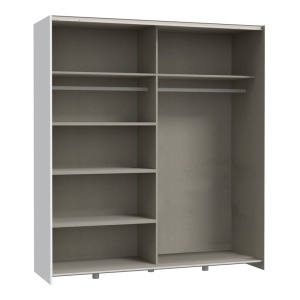 Dulap cu 2 usi Noez I Alb 170.5x61x190.5 cm - Img 4