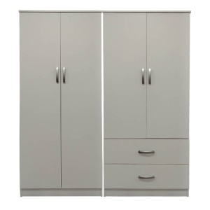 Dulap cu 4 usi, Athos, V3, Alb, 160x42x180 cm - Img 2