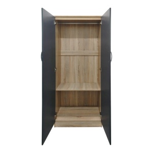 Dulap cu 6 usi, Athos I, V26, Antracit-Stejar, 240x42x180 cm - Img 5