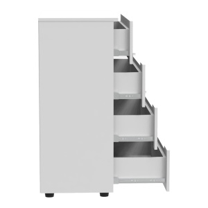 Dulap cu sertare Afina Pako World Alb 90x44x101 cm - Img 4