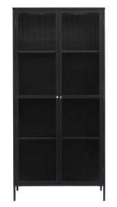 Dulap cu vitrina BRONCO, Negru, 40x190x90 cm - Img 3