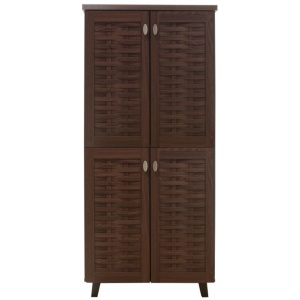 Dulap De Depozitare Pantofi Mantam Cu 4 Uși Pentru 24 Perechi De Pantofi Culoare Nuc 78x40x170,5 cm - Img 5
