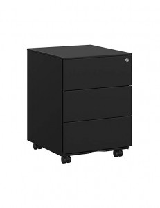 Dulap inchidere cu cheie, Songmics, 39 x 45 x 55 cm, 3 sertare, OFC63BK, Negru
