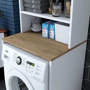 Dulap masina de spalat KD101 Alb 65x183.6x60 cm - Img 4