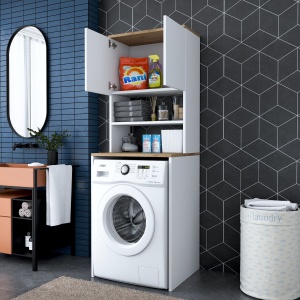 Dulap masina de spalat KD101 Alb 65x183.6x60 cm - Img 6