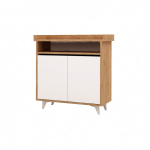 Dulap Pantofi Springa Oak-Alb - Img 3