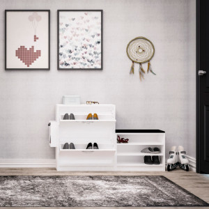 Dulap Pantofi Trend Alb - Img 3