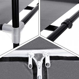 Dulap pentru haine, Songmics, Gri, 75x45x160 cm - Img 6