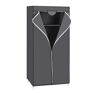 Dulap pentru haine, Songmics, Gri, 75x45x160 cm - Img 2