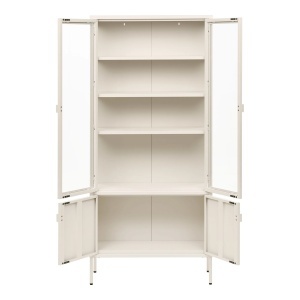 Dulap vitrina Brisbane, Alb pal, 35x80x180 cm
