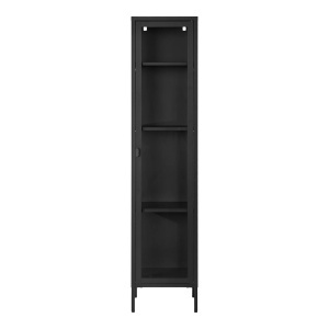 Dulap vitrina Brisbane, Negru, 35x40x180 cm - Img 5