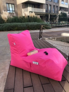 Fotoliu de gradina puf beanbag Daybed Roz - Img 2