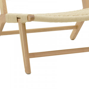 Fotoliu Filippo lemn de fag culoare lemn natural - franghie culoare lemn naturala 68x69x74cm - Img 7