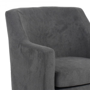 Fotoliu Joyful material textil antracit - culoare lemn natural 71x71x81cm - Img 5