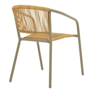 Fotoliu Lindaria, Pako World, Metal Sampanie, 54x63x74 cm - Img 2
