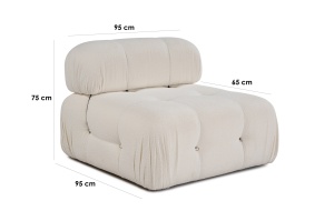 Fotoliu modular Bubble Alb - Img 10