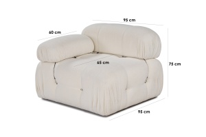 Fotoliu modular Bubble Alb - Img 10