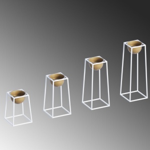 Ghiveci decorativ GED018C Auriu 17x30x30 cm - Img 5