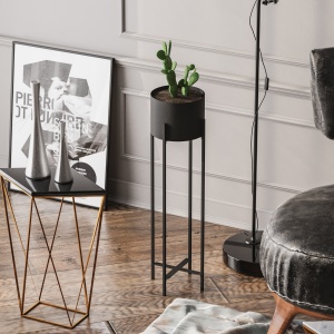 Ghiveci decorativ GED025 Negru 23x78x23 cm