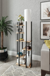 Lampadar Vogue - SRC Negru/Alb Natural - Img 5