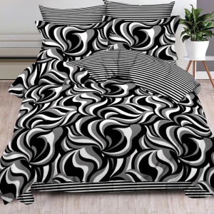 Lenjerie cu elastic 180x200 Black Illusion 6 Piese (Finet)