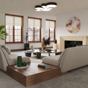 Lustra Arena Negru 45x45x11 cm - Img 6