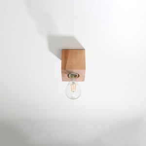 Lustra Ariz din lemn, Natural 10x10x10 cm - Img 2