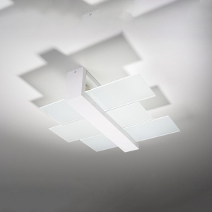 Lustra Feniks Alb 43x43x12 cm - Img 2