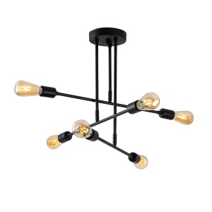 Lustra Flower Negru 75x75x50 cm - Img 2