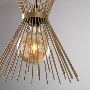 Lustra Kirpi Auriu 34x34x131 cm - Img 6