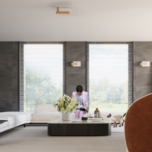 Lustra Lappo din lemn, Natural 40x14x47.5 cm - Img 7