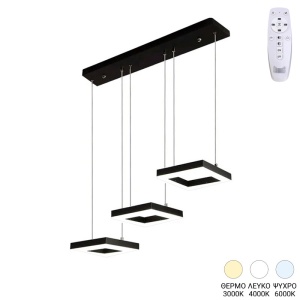 Lustra LED Benor Negru 70x20x15 cm