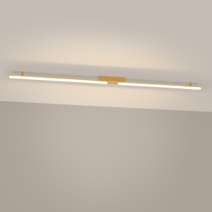 Lustra LED Lagom Auriu 3000K 181x4x7 cm - Img 3